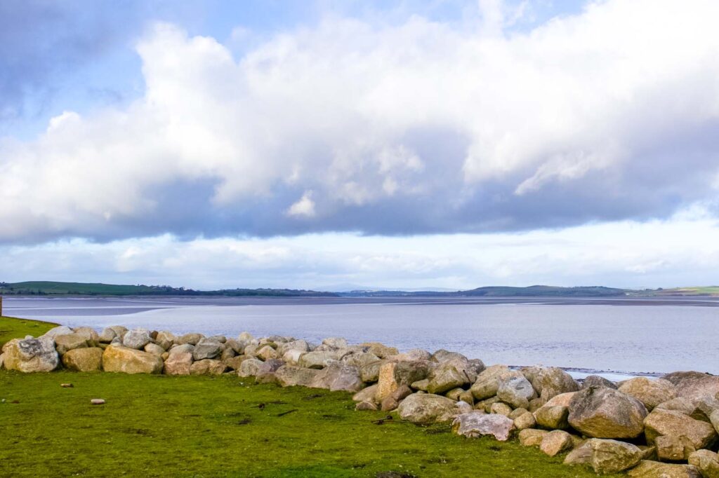 Views across the Solway Firth from the Steamboat Inn in Carsethorn