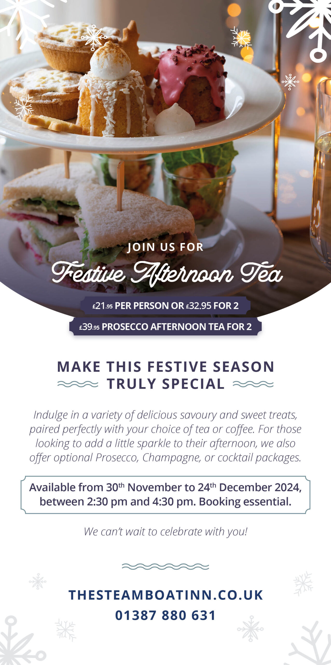 Steamboat Inn Festive Afternoon Tea